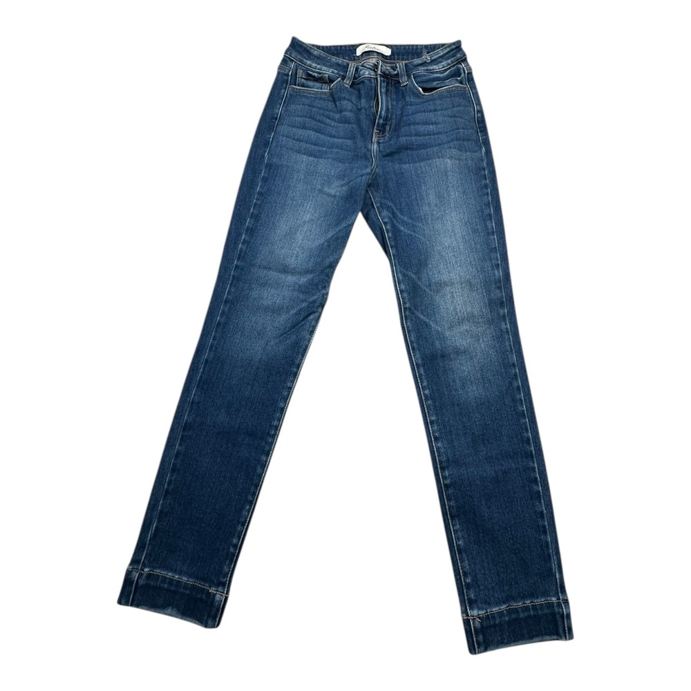 KanCan Signature Women Jeans VBK1468A Dark Wash Size 27 Distressed Straight‎ Leg